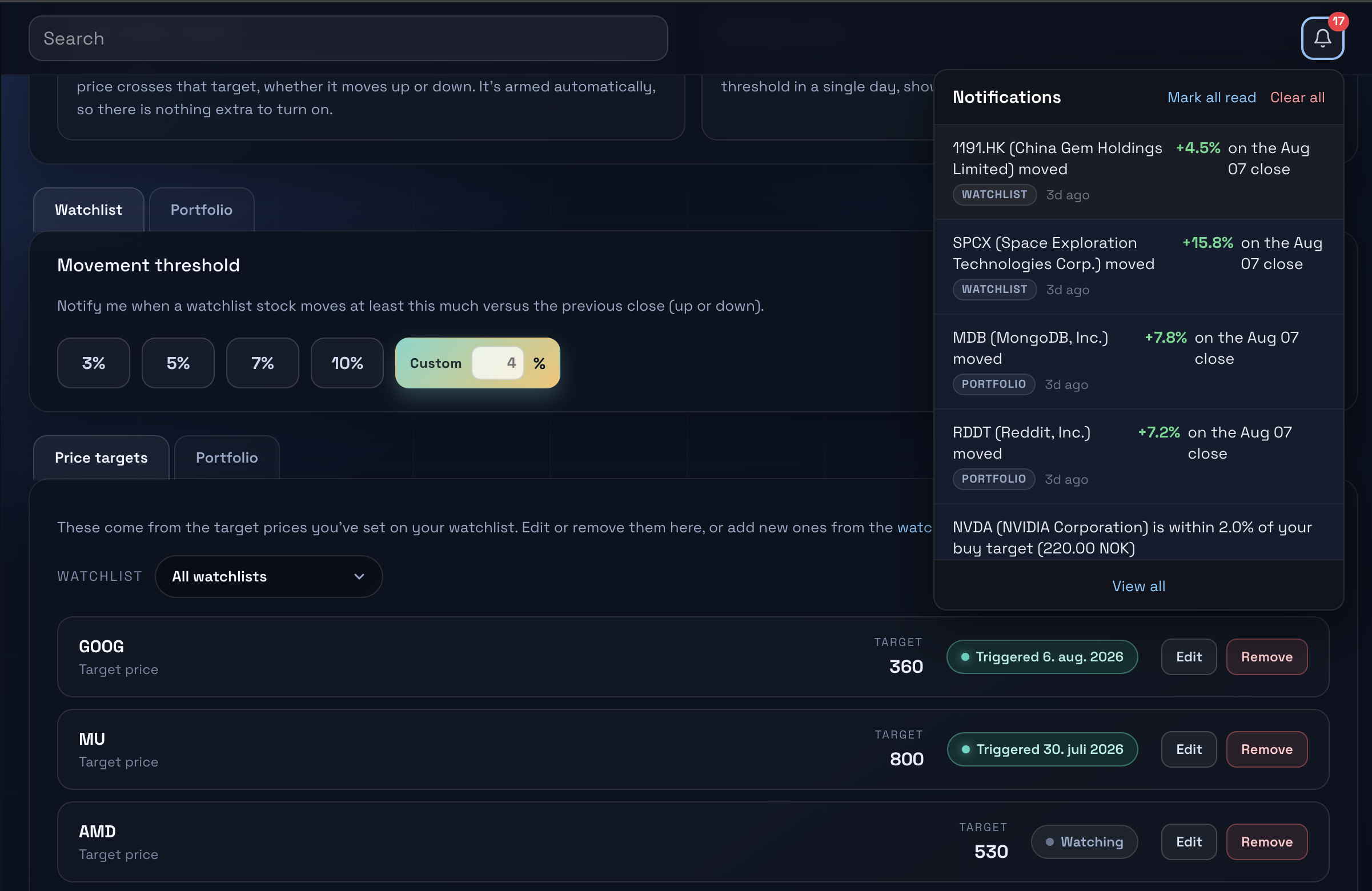 Alerts